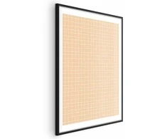 Artgeist Plakatas - Lines and Noise - a wavy grid in shades of oranžinis