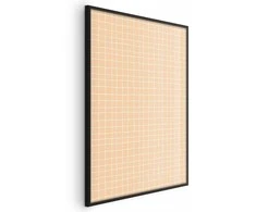 Artgeist Plakatas - Lines and Noise - a wavy grid in shades of oranžinis
