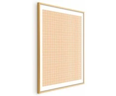 Artgeist Plakatas - Lines and Noise - a wavy grid in shades of oranžinis