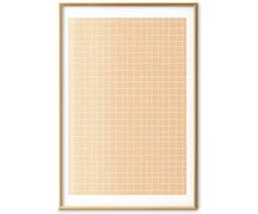 Artgeist Plakatas - Lines and Noise - a wavy grid in shades of oranžinis