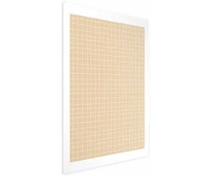 Artgeist Plakatas - Lines and Noise - a wavy grid in shades of oranžinis