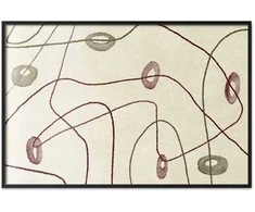 Artgeist Plakatas - Lines and Shapes - a bead labyrinth on a pale, worn background