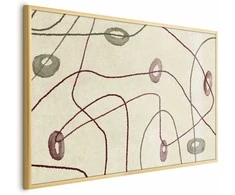 Artgeist Plakatas - Lines and Shapes - a bead labyrinth on a pale, worn background