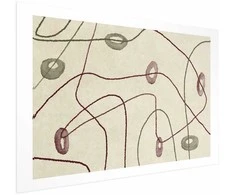 Artgeist Plakatas - Lines and Shapes - a bead labyrinth on a pale, worn background