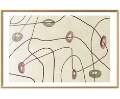 Artgeist Plakatas - Lines and Shapes - a bead labyrinth on a pale, worn background