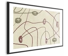 Artgeist Plakatas - Lines and Shapes - a bead labyrinth on a pale, worn background