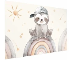 Artgeist Plakatas - Little Animal Among Stars and Rainbows