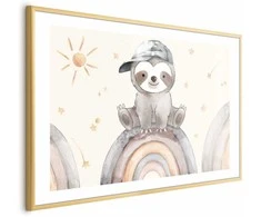Artgeist Plakatas - Little Animal Among Stars and Rainbows
