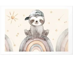 Artgeist Plakatas - Little Animal Among Stars and Rainbows