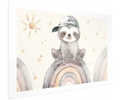 Artgeist Plakatas - Little Animal Among Stars and Rainbows