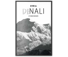 Artgeist Plakatas - Majestic mountain peak Denali mountain crown mountain landscape