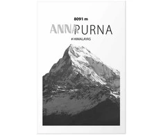 Artgeist Plakatas - Majestic mountain peak Annapurna mountain crown mountain landscape