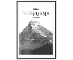 Artgeist Plakatas - Majestic mountain peak Annapurna mountain crown mountain landscape
