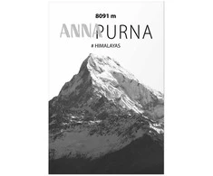 Artgeist Plakatas - Majestic mountain peak Annapurna mountain crown mountain landscape
