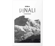Artgeist Plakatas - Majestic mountain peak Denali mountain crown mountain landscape