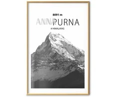 Artgeist Plakatas - Majestic mountain peak Annapurna mountain crown mountain landscape