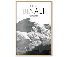 Artgeist Plakatas - Majestic mountain peak Denali mountain crown mountain landscape