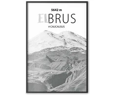 Artgeist Plakatas - Majestic mountain peak Elbrus mountain crown mountain landscape