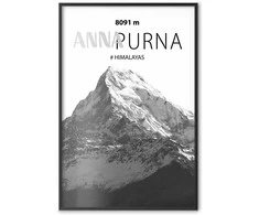 Artgeist Plakatas - Majestic mountain peak Annapurna mountain crown mountain landscape