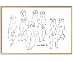 Artgeist Plakatas - Meerkat Family