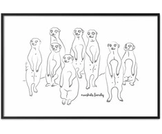 Artgeist Plakatas - Meerkat Family