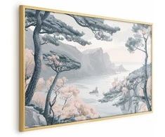 Artgeist Plakatas - Mėlyna Coast in Delicate Colors