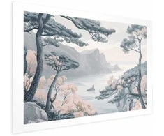 Artgeist Plakatas - Mėlyna Coast in Delicate Colors