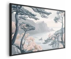 Artgeist Plakatas - Mėlyna Coast in Delicate Colors