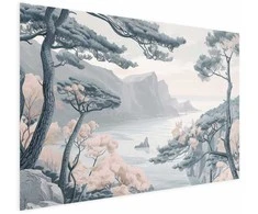 Artgeist Plakatas - Mėlyna Coast in Delicate Colors