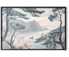 Artgeist Plakatas - Mėlyna Coast in Delicate Colors