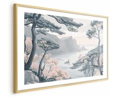 Artgeist Plakatas - Mėlyna Coast in Delicate Colors