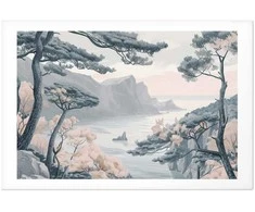 Artgeist Plakatas - Mėlyna Coast in Delicate Colors