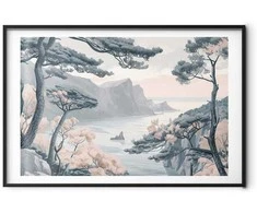Artgeist Plakatas - Mėlyna Coast in Delicate Colors