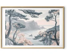 Artgeist Plakatas - Mėlyna Coast in Delicate Colors