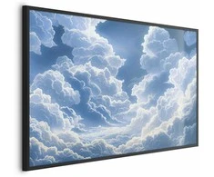 Artgeist Plakatas - Mėlyna Sky Breaking Through Baltas, Fluffy Clouds