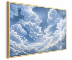 Artgeist Plakatas - Mėlyna Sky Breaking Through Baltas, Fluffy Clouds