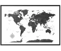 Artgeist Plakatas - Monochromatic Map