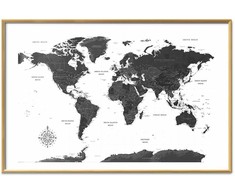Artgeist Plakatas - Monochromatic Map