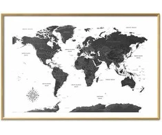 Artgeist Plakatas - Monochromatic Map