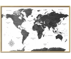 Artgeist Plakatas - Monochromatic Map
