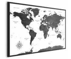 Artgeist Plakatas - Monochromatic Map