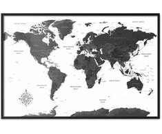 Artgeist Plakatas - Monochromatic Map
