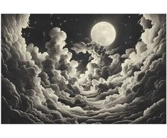 Artgeist Plakatas - Moon and Stars Singing Among the Great Clouds