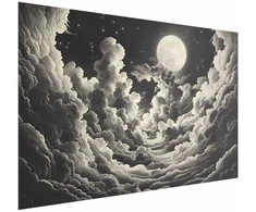 Artgeist Plakatas - Moon and Stars Singing Among the Great Clouds
