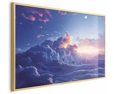 Artgeist Plakatas - Night Concert in the Mountains: Clouds Illuminated by the Last Rays of the Sun