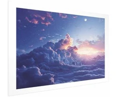 Artgeist Plakatas - Night Concert in the Mountains: Clouds Illuminated by the Last Rays of the Sun