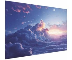 Artgeist Plakatas - Night Concert in the Mountains: Clouds Illuminated by the Last Rays of the Sun