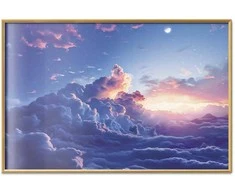Artgeist Plakatas - Night Concert in the Mountains: Clouds Illuminated by the Last Rays of the Sun