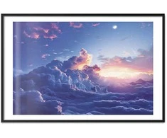 Artgeist Plakatas - Night Concert in the Mountains: Clouds Illuminated by the Last Rays of the Sun