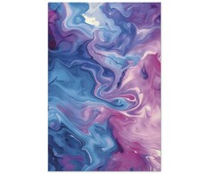 Artgeist Plakatas - Night Flows - abstract waves in shades of mėlynas and violetinė